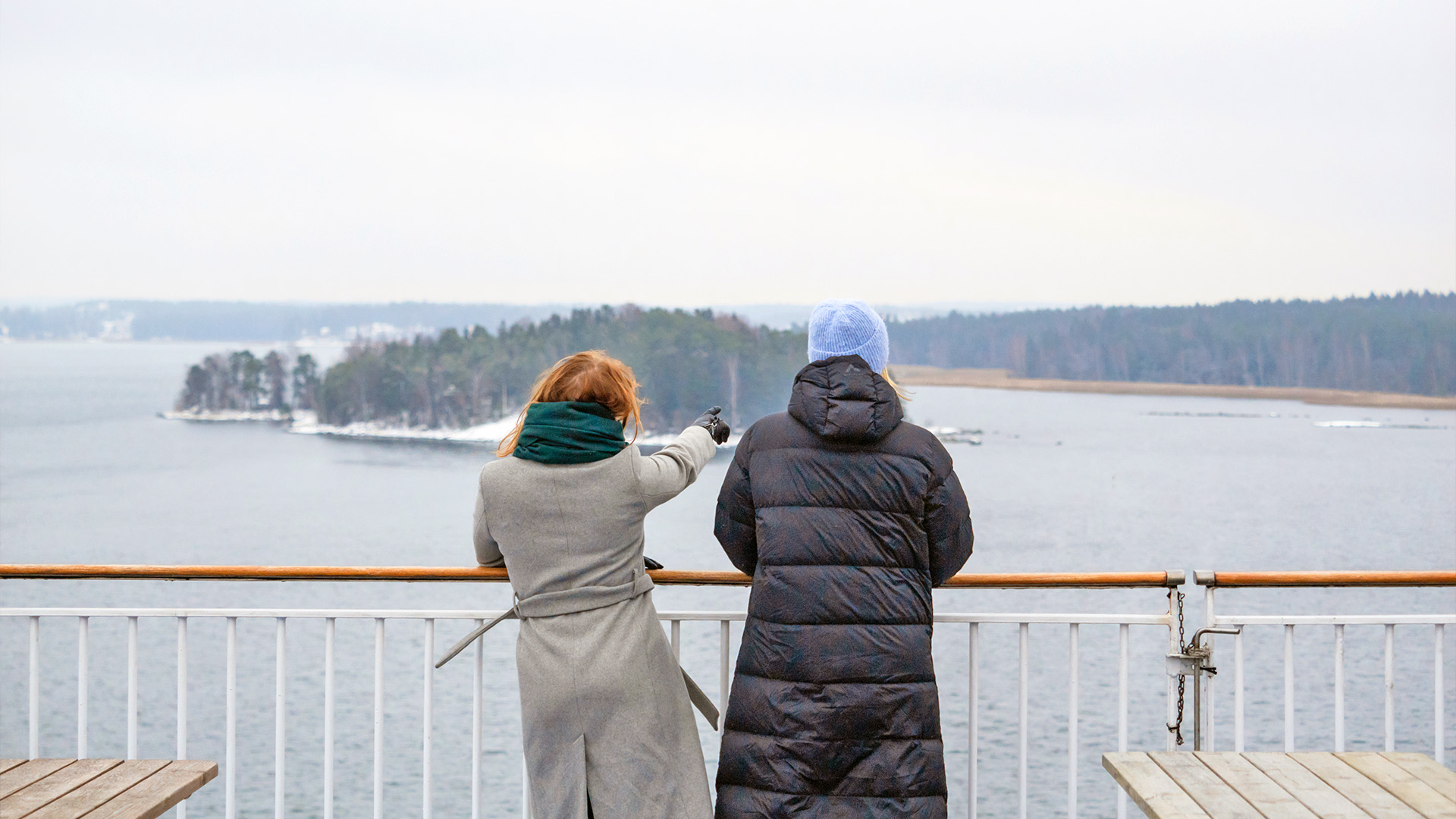 Fähre nach Finnland im Winter